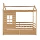 preview thumbnail 5 of 25, House Bed Wood Bed with Two Drawers