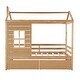 preview thumbnail 12 of 25, Twin Size House Bed with Two Drawers & Guardrail