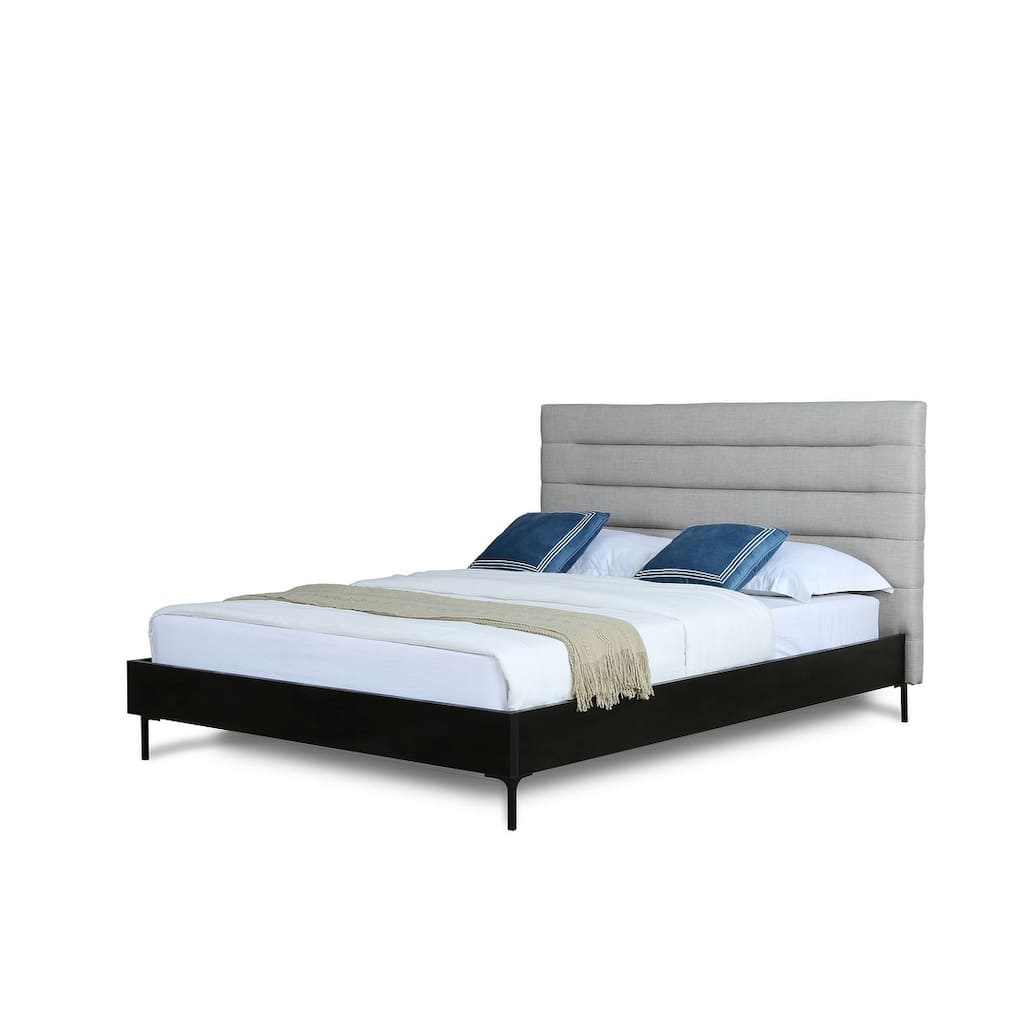 Manhattan Comfort Upholstered Mid Century Schwamm Full-Size Bed