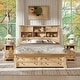 preview thumbnail 65 of 66, Farmhouse Bed Frame with 54" Tall Storage Bookcase Headboard