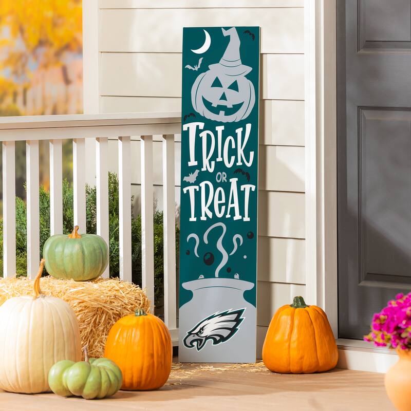 47" Double Sided Seasonal Porch Leaner, Philadelphia Eagles - 47" x 11.25" - Halloween