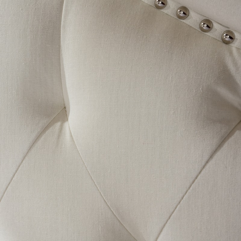 Tufted Upholstered Headboard Queen Size, Solid Wood Head Board with Durable Metal Legs