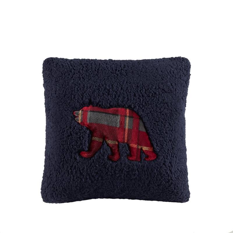 GDF Studio - Alton Plush to Sherpa Down Alternative Comforter Set - Red Plaid