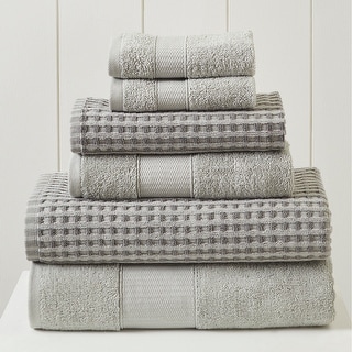 Details about   Amrapur OverseasTrefoil Filigree 6 Piece Reversible Yarn Dyed Jacquard Towel