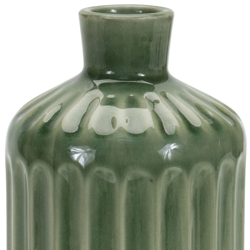 Decorative Green Terracotta Vase for Flowers or Display
