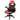 High Back Adjustable Faux Leather Office Chair in Black and Red