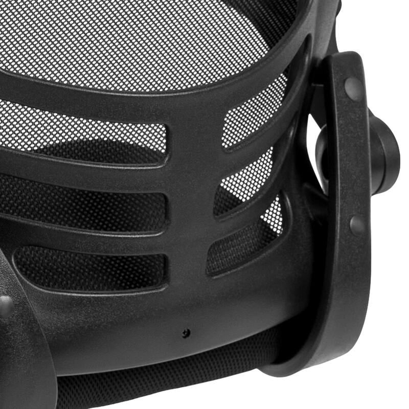 Mesh Sled Base Side Reception Chair with Flip-Up Arms