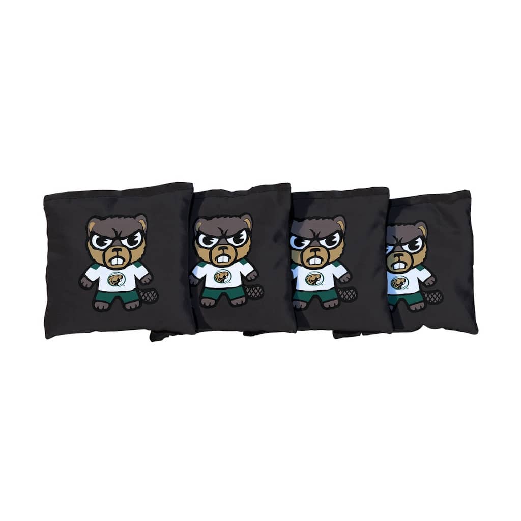 Bemidji State University Beavers Tokyodachi Black Cornhole Bags