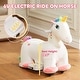 preview thumbnail 3 of 7, Qaba Ride on Unicorn, 6V Battery Powered Kids Electric Ride on Animal Toy with Music, Foot Pedal for Kids Aged 18-36 Months