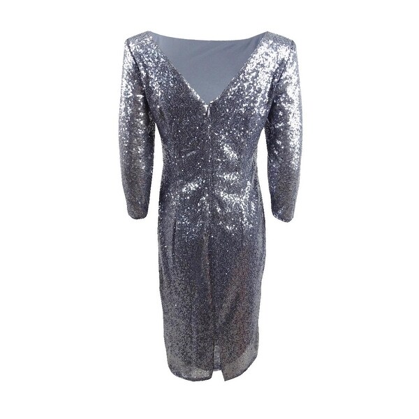 adrianna papell plus size sequin dress