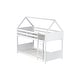 preview thumbnail 35 of 34, House-Style Twin Over Twin Bunk Bed with Headboards, Footboards, Guardrails, Ladder, Rubber Wood Construction