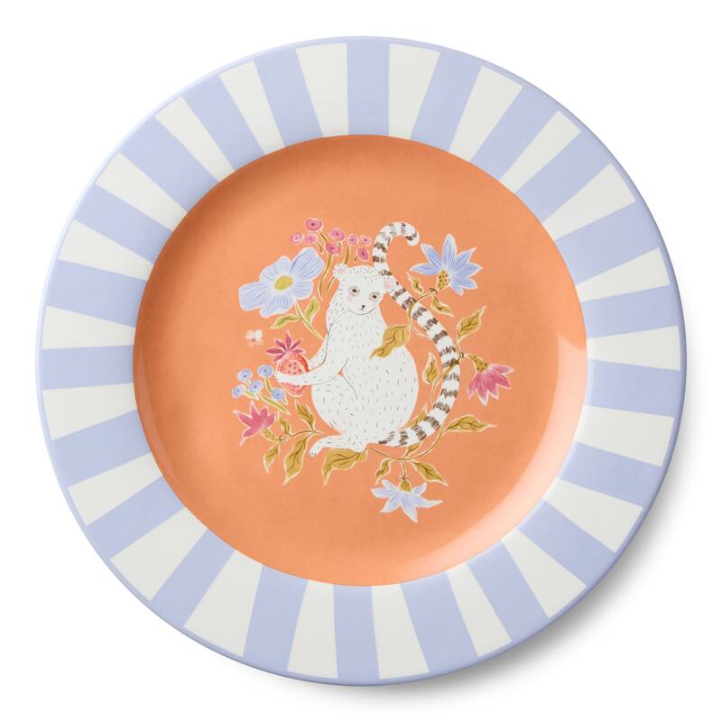 Certified International Menagerie 11" Dinner Plates, Set of 4 Assorted Designs - 11.00"L x 11.00"W x 1.00"H