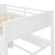 preview thumbnail 14 of 16, Elegant Design Loft Bed with Shelves, Drawers and Desk, Health and Comfort, Full Size, White