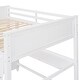 preview thumbnail 13 of 43, Twin Size Loft Bed Kids Bed Frame Wooden Storage Bed with Desk, Shelves, Pull-out Drawers, Ladder and Guardrail