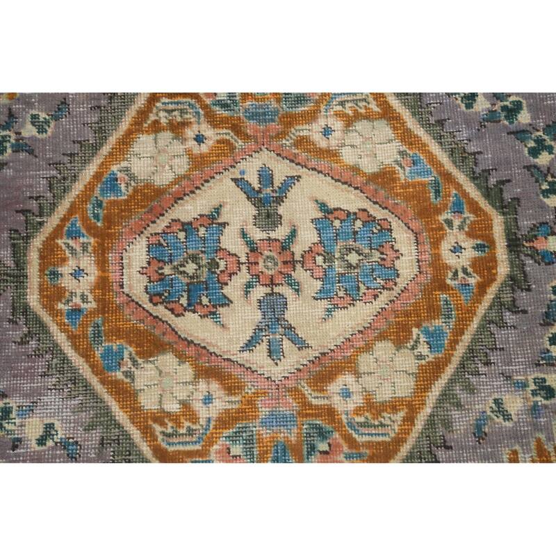 Hand Knotted Oriental 100% Wool Carpet Traditional Floral Purples Tabriz Area Rug - 4' 9'' X 3' 2''