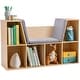 preview thumbnail 7 of 9, 6-Cubby Kids Bookcase with Reading Nook and Cushion, Multi-Purpose Storage Organizer for Bedroom, Living Room Natural