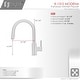 preview thumbnail 30 of 49, STYLISH Kitchen Sink Faucet Single Handle Pull Down Dual Mode in Stainless Steel - Faucet Height: 14 1/8" | Spout Height: 6 3/4"