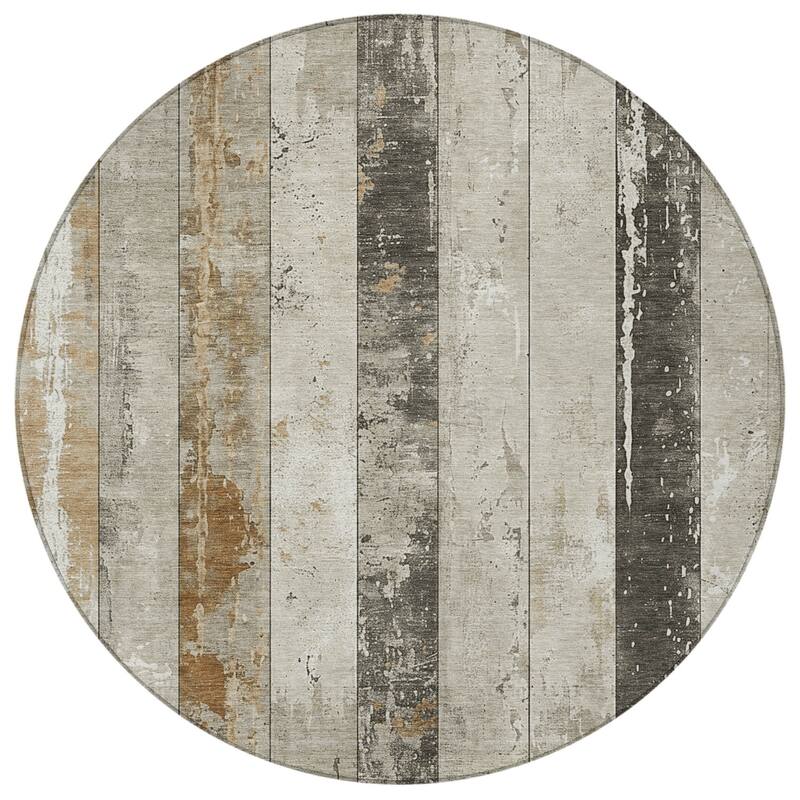HomeRoots Striped Transitional Rectangle Outdoor Rug
