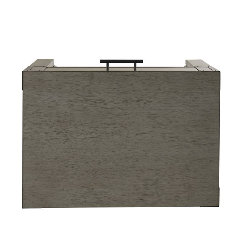 Mendocino Wood Finish X-Base End Table with Drawer by iNSPIRE Q Classic
