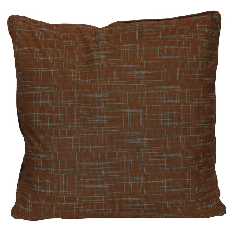 StyleCraft Weave Textured Pillow - 24" x 24" - Warm Brown