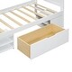 preview thumbnail 5 of 25, Twin Size Wooden Platform Bed Frame with one Storage Rack on Wheels, one Drawer & Two Shelves for Boys Girls, Noise-Free