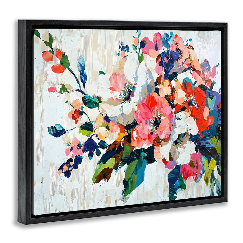 Stupell Abstract Flower Blooming Branch Framed Floater Canvas Wall Art Design By Franklyn Gregory