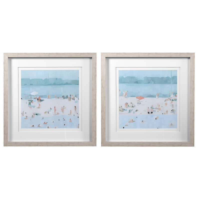 Uttermost Sea Glass Sandbar Framed Prints (Set of 2)
