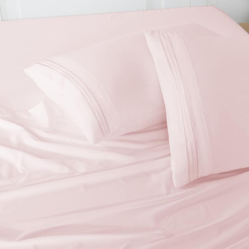 Sweet Home Collection Luxury Embroidered Ultra Soft Microfiber Pillowcases 2 Pack