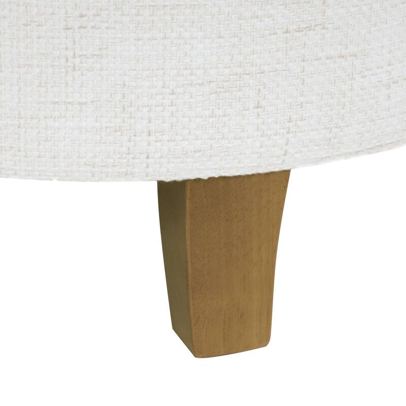 Carson Carrington Hare Button-tufted Round Storage Ottoman