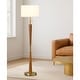 preview thumbnail 8 of 7, HOMEGLAM Century 61"H Wood Floor lamp Brushed Brass