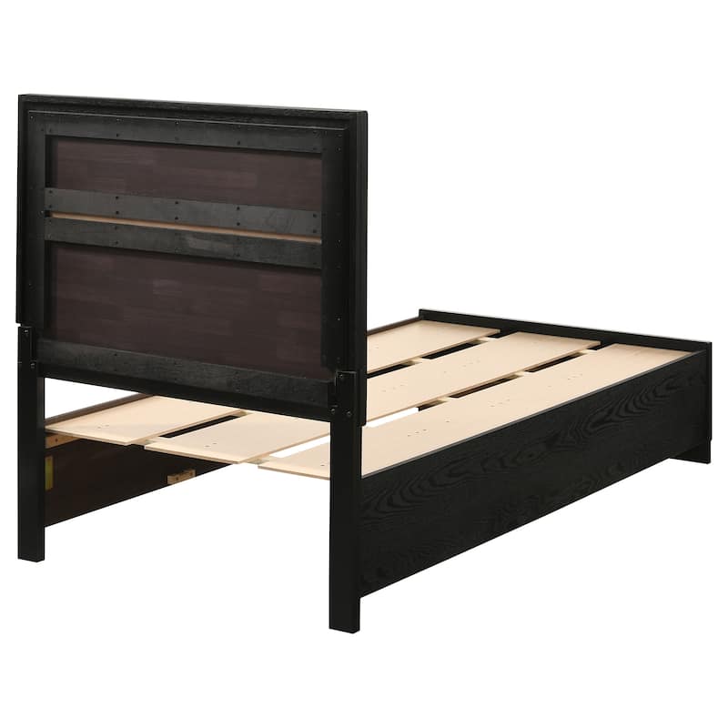 Miranda Contemporary Wood Storage Panel Bed