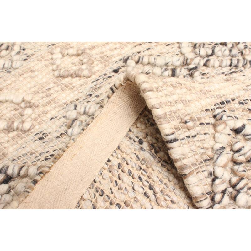 ECARPETGALLERY Braid weave Sienna Tan Wool Rug - 5'5 x 7'6
