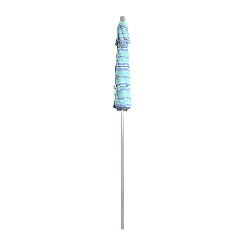 California Umbrella 75' Venture Series Patio Umbrella, Silver Aluminum Pole Fiberglass Ribs Push Lift Sunbrella