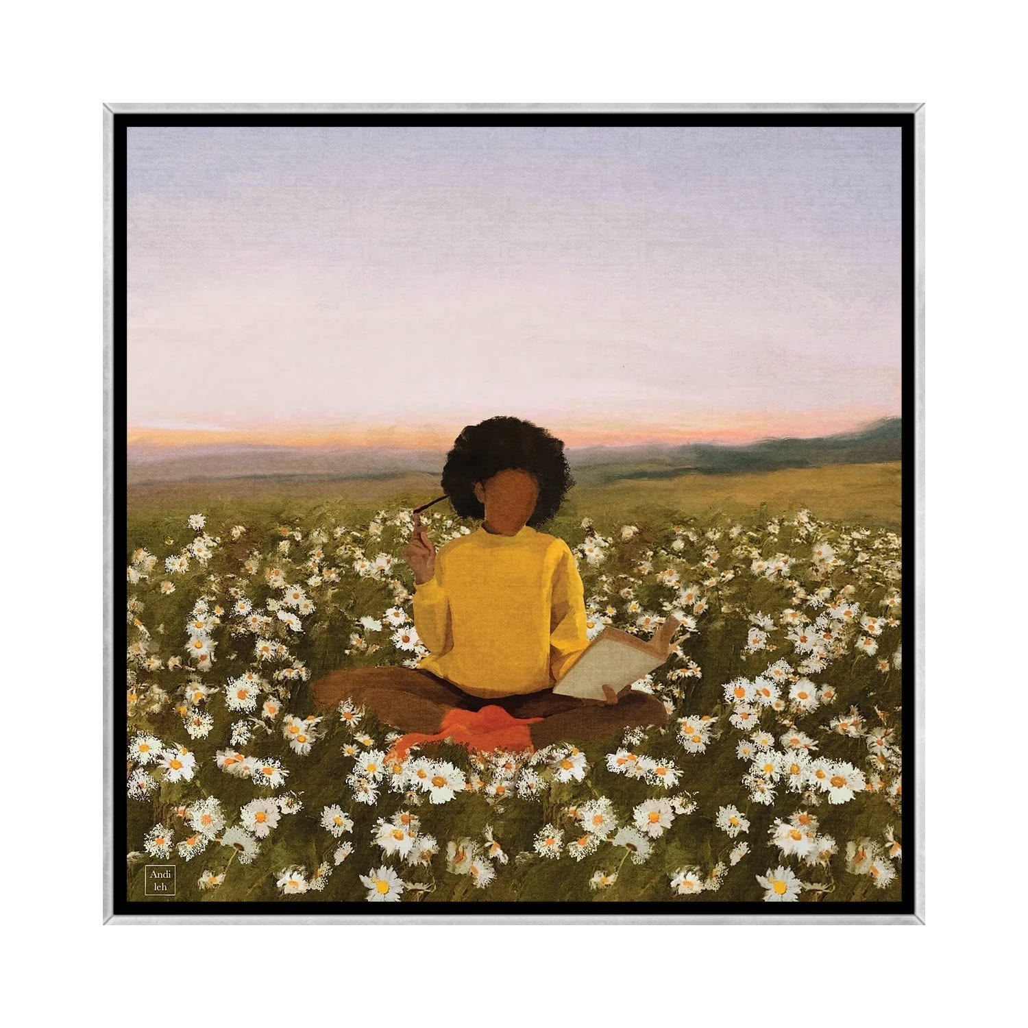 iCanvas "Daydreaming" by Andileh Framed