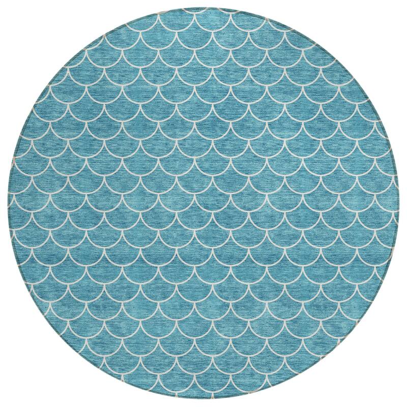 HomeRoots Geometric Transitional Rectangle Outdoor Rug