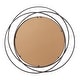 preview thumbnail 16 of 32, Stylish Metal Wall Mirror with Overlapping Circles and Foiled Finish - Gold or Gray