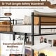 preview thumbnail 7 of 7, Black Metal Frame Twin Size Loft Bed with Ladder and Guardrails