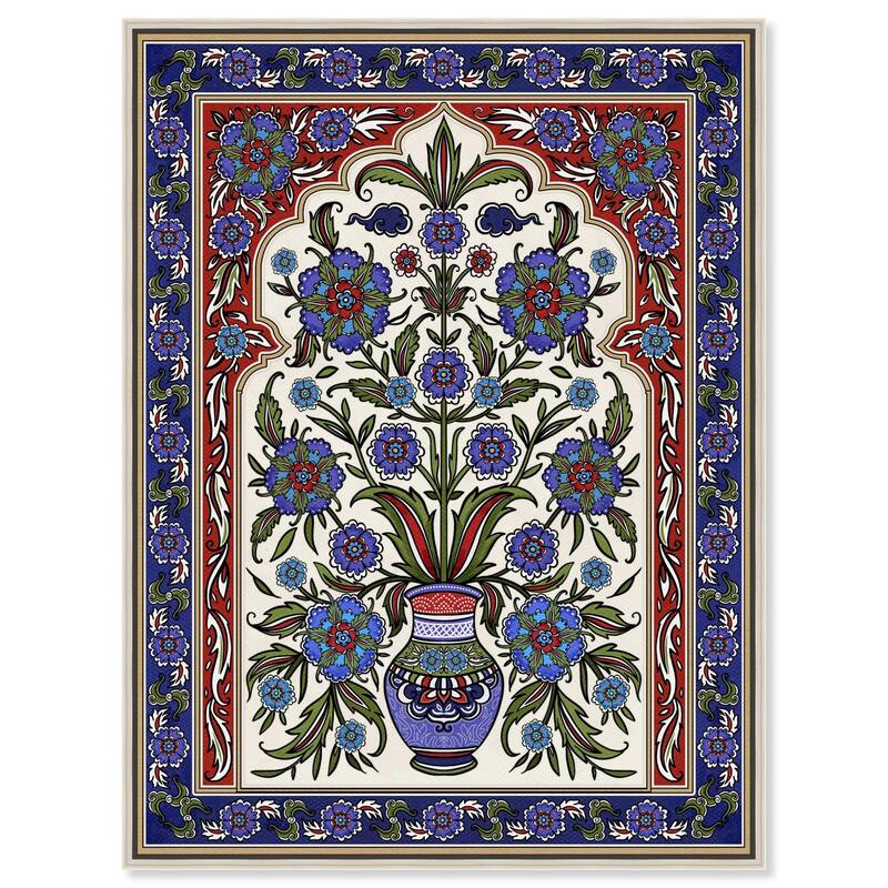 Royal Vase Bloom Canvas by Art Remedy - Silver - 36" x 45"