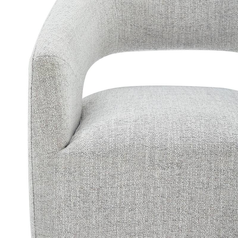 Spruce & Spring Joey Barrel Accent Chair with Casters for Living Room, Office, or Reading Nook