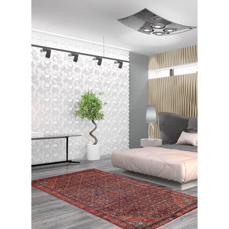 ECARPETGALLERY Hand-knotted Anatolian Vintage Dark Navy Wool Rug - 4'8 x 9'6