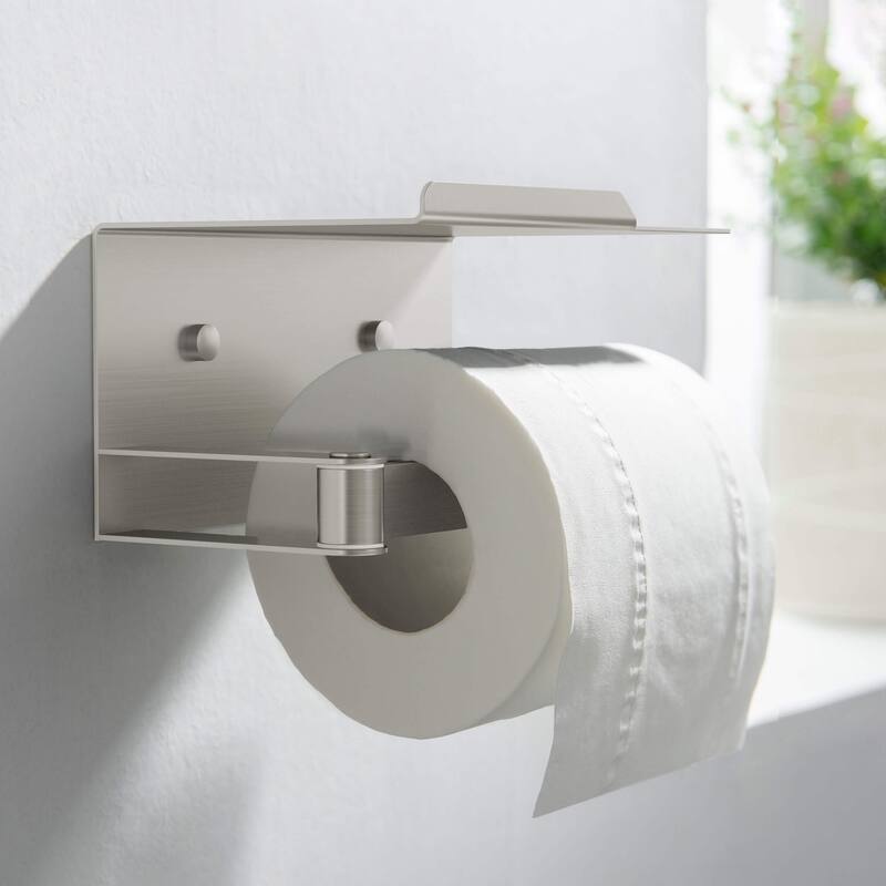 Bathroom Hardware Accessory Wall Mounted Toilet Paper Holder with Shelf