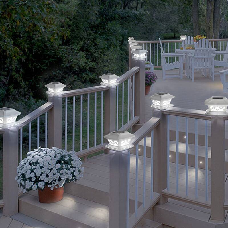 Solar Powered Integrated LED Fence Post Cap Light