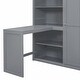 preview thumbnail 14 of 30, Full Size Bunk Bed with Wardrobe,Desk and Shelves