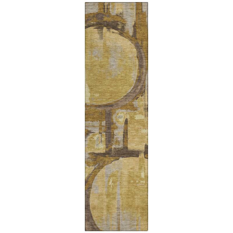 Machine Washable Indoor/ Outdoor Modern Erie Chantille Rug