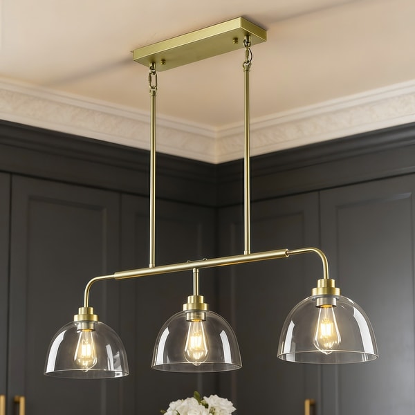 Starsky 3-Light Linear Clear Glass Pendant - On Sale - Bed Bath