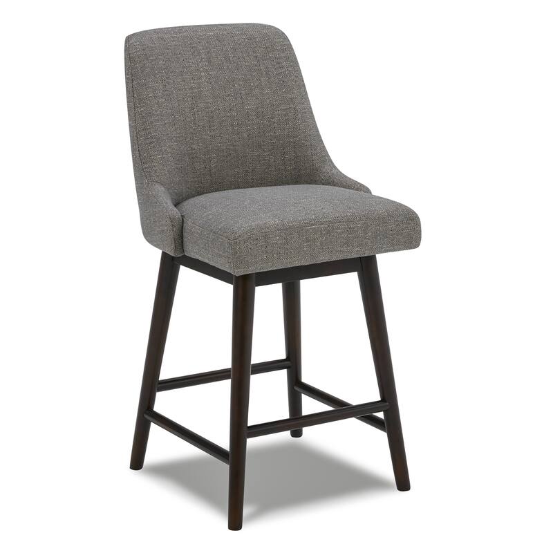 Spruce & Spring Hazel Upholstered Counter Height Swivel Barstool with Back