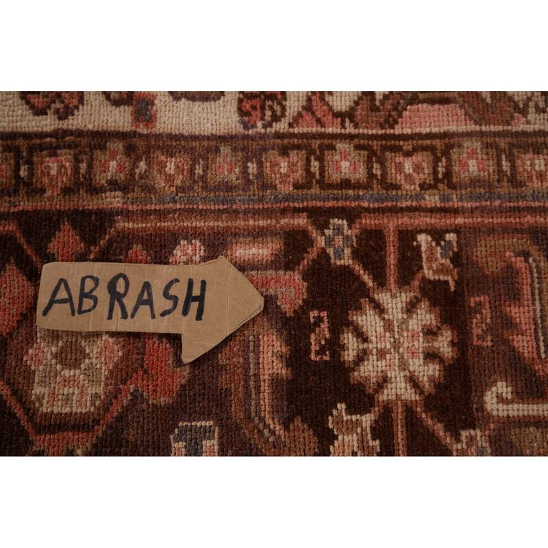 Geometric Heriz Persian Vintage Area Rug Handmade Oriental Wool Carpet - 8'4"x 11'0"