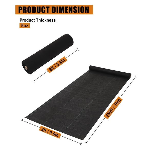 dimension image slide 1 of 6, Weed Control Garden Cloth, Weed Block Gardening Ground Cover Mat