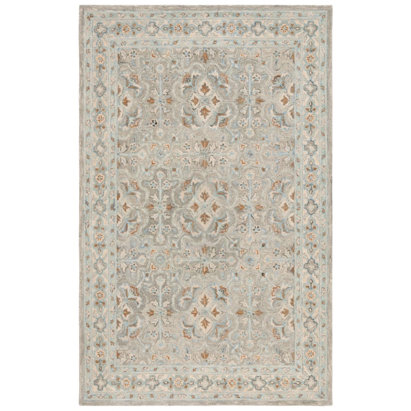 SAFAVIEH Handmade Heritage Damask Traditional Wool Rug