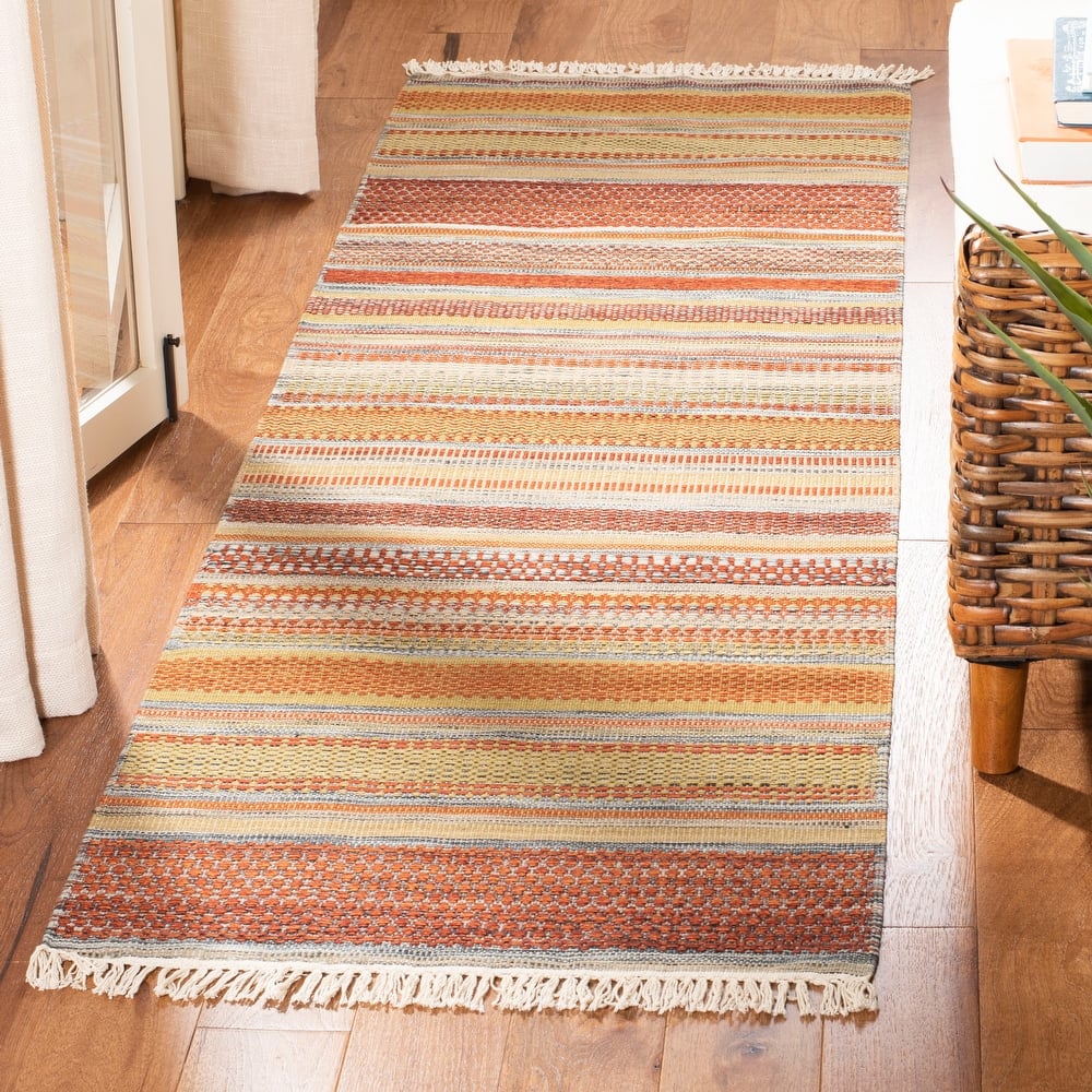 SAFAVIEH Handmade Striped Kilim Karissa Stripe Wool Rug with